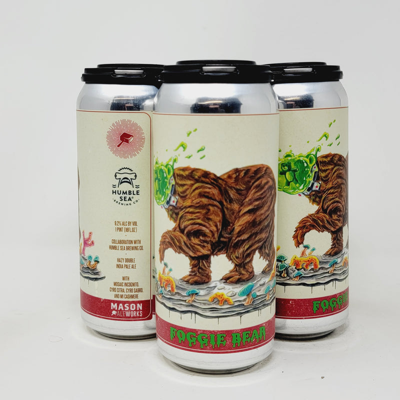 MASON ALL WORKS & HUMBLE SEA, FOGGIE BEAR HAZY DOUBLE IPA 16oz CAN