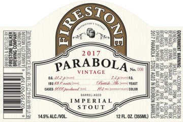 Firestone Walker Parabola Barrel Aged Imperial Stout 2017 READ INFO LIMIT 1