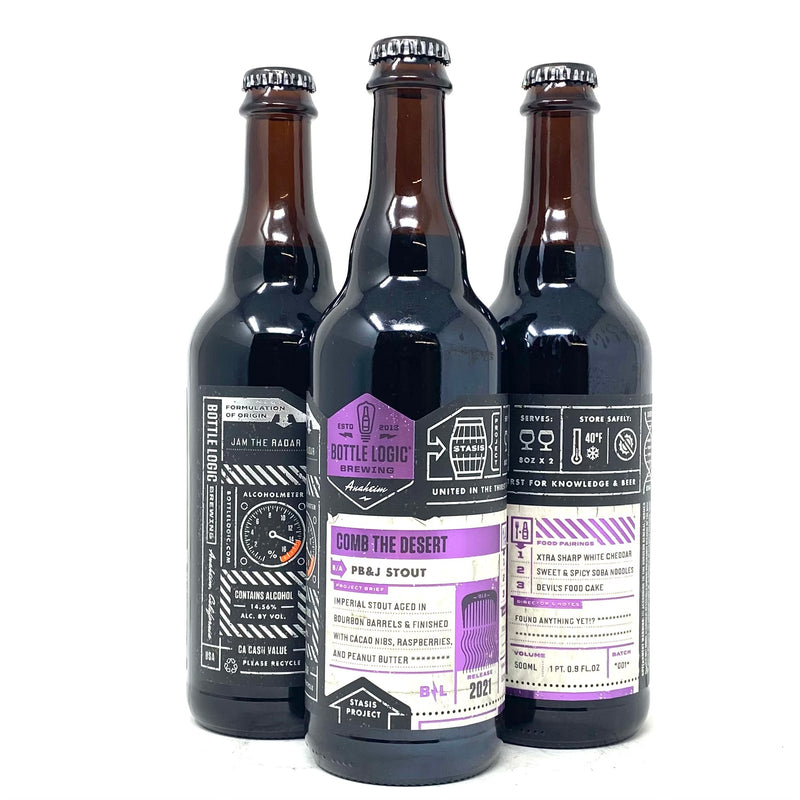 BOTTLE LOGIC 2021 ‘COMB THE DESERT’ PB&J IMPERIAL STOUT 500ml Bottle *LIMIT 1 PER ORDER*